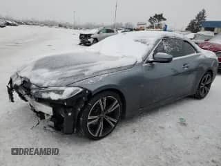 2022 BMW 4 Series 430i with VIN WBA23AT08NCK01780, listed as a Copart auction lot 88150095 with Not provided miles and Clean title. Bid and sale history available at DreamBid. Image 1.