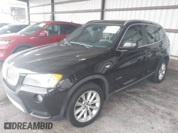 2013 BMW X3 xDrive28i with VIN 5UXWX9C59D0D08843, listed as a IAAI auction lot 43331910 with 205,475 mi miles and . Bid and sale history available at DreamBid. Image 2.