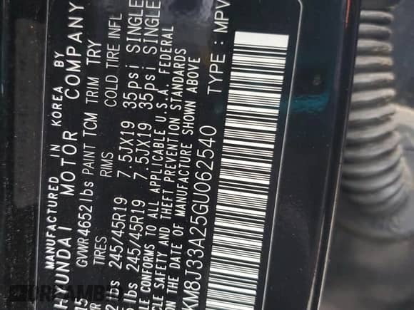 2016 Hyundai Tucson Sport z VIN KM8J33A25GU062540, wystawiony jako Copart lot #85592245 z przebiegiem 101 103 mil mil oraz Czysty tytuł • Clean title. Historia ofert i sprzedaży dostępna na DreamBid. Obrazek 13.