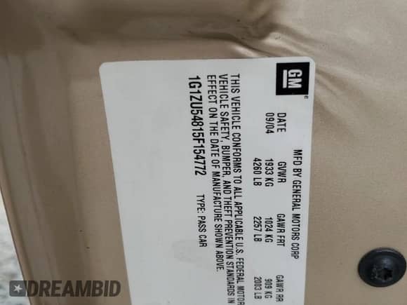 2005 Chevrolet Malibu LT z VIN 1G1ZU54815F154772, wystawiony jako Copart lot #80394185 z przebiegiem 124 435 mil mil oraz Szkoda całkowita • Salvage title. Historia ofert i sprzedaży dostępna na DreamBid. Obrazek 12.