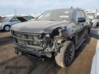 2021 Cadillac Escalade Sport with VIN 1GYS4FKL2MR253923, listed as a Copart auction lot 48459405 with 34,975 mi miles and Salvage title. Bid and sale history available at DreamBid. Image 1.