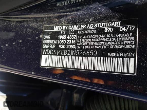 2018 Mercedes-Benz CLA 250 с VIN WDDSJ4EB2JN526650, выставлен на аукционе IAAI как лот 42975974 с пробегом 49 446 миль миль и . История ставок и продаж доступна на DreamBid. Изображение 9.