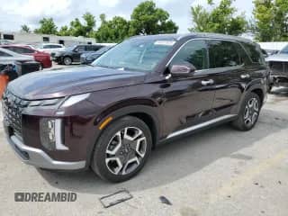 2024 Hyundai Palisade Limited with VIN KM8R54GE7RU667604, listed as a Copart auction lot 64627935 with 16,586 mi miles and Salvage title. Bid and sale history available at DreamBid. Image 1.
