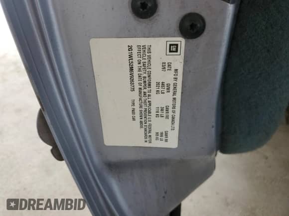 1997 Chevrolet Lumina с VIN 2G1WL52M6V9263775, выставлен на аукционе Copart как лот 69353525 с пробегом 181 397 миль миль и Списание • Salvage title. История ставок и продаж доступна на DreamBid. Изображение 12.