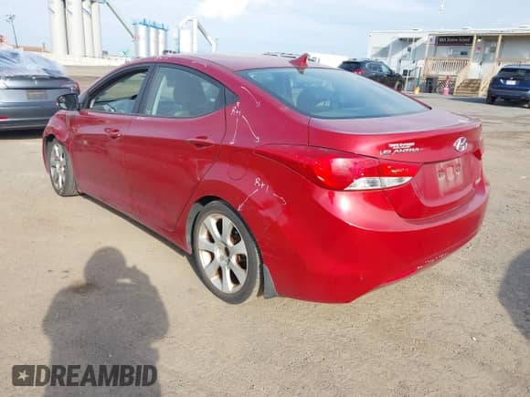 2013 Hyundai Elantra GLS with VIN KMHDH4AE0DU697658, listed as a IAAI auction lot 41961817 with 145,560 mi miles and . Bid and sale history available at DreamBid. Image 3.