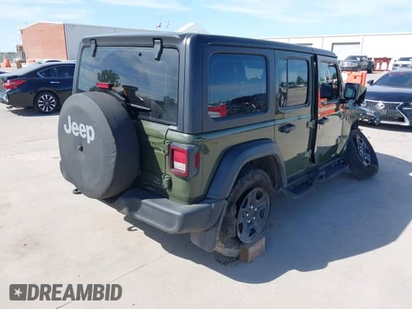 2024 Jeep Wrangler Sport S with VIN 1C4PJXDN3RW157655, listed as a IAAI auction lot 42325695 with 16,279 mi miles and . Bid and sale history available at DreamBid. Image 4.