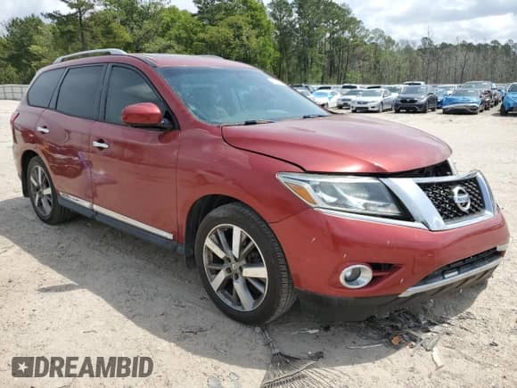 2014 Nissan Pathfinder Platinum с VIN 5N1AR2MM9EC728209, выставлен на аукционе Copart как лот 71401405 с пробегом 100 765 миль миль и Списание • Salvage title. История ставок и продаж доступна на DreamBid. Изображение 4.