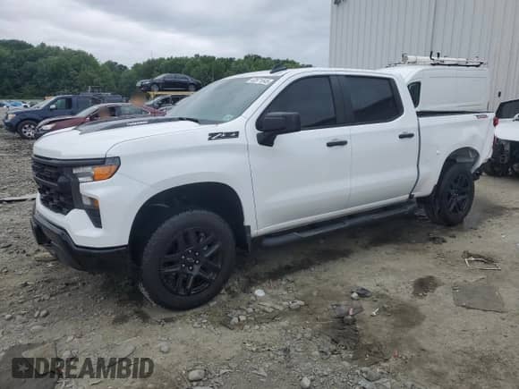 2024 Chevrolet Silverado 1500 Custom Trail Boss with VIN 3GCPDCEK5RG415550, listed as a Copart auction lot 62871545 with 14,296 mi miles and Salvage title. Bid and sale history available at DreamBid. Image 1.