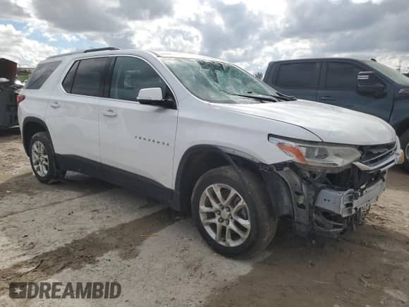 2018 Chevrolet Traverse LT Cloth z VIN 1GNERGKW1JJ229652, wystawiony jako Copart lot #46728965 z przebiegiem 184 294 mil mil oraz Szkoda całkowita • Salvage title. Historia ofert i sprzedaży dostępna na DreamBid. Obrazek 4.