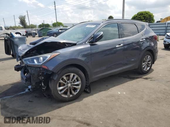 2017 Hyundai Santa Fe 2.0T с VIN 5XYZU4LA0HG489223, выставлен на аукционе Copart как лот 58305925 с пробегом 98 562 миль миль и Списание • Salvage title. История ставок и продаж доступна на DreamBid. Изображение 1.