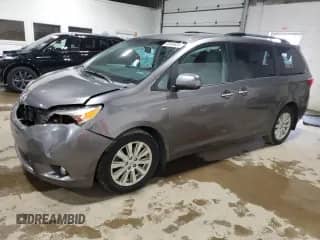 2017 Toyota Sienna XLE with VIN 5TDDZ3DC0HS179694, listed as a Copart auction lot 66945655 with 132,422 mi miles and Salvage title. Bid and sale history available at DreamBid. Image 1.