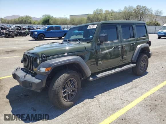 2024 Jeep Wrangler Sport S с VIN 1C4PJXDN6RW131096, выставлен на аукционе Copart как лот 68215555 с пробегом 15 449 миль миль и Списание • Salvage title. История ставок и продаж доступна на DreamBid. Изображение 1.