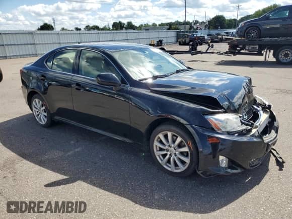 2007 Lexus IS 250 with VIN JTHCK262572008782, listed as a Copart auction lot 69770975 with 80,634 mi miles and Clean title. Bid and sale history available at DreamBid. Image 4.