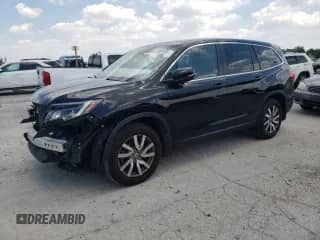 2022 Honda Pilot EX-L with VIN 5FNYF6H55NB094180, listed as a Copart auction lot 62001535 with 98,956 mi miles and Salvage title. Bid and sale history available at DreamBid. Image 1.