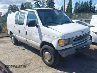 2001 Ford Econoline Cargo with VIN 1FTNE24291HB29632, listed as a IAAI auction lot 42950629 with 204,661 mi miles and . Bid and sale history available at DreamBid. Image 1.