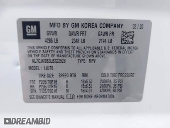 2020 Chevrolet Trax LS с VIN KL7CJKSB3LB322528, выставлен на аукционе IAAI как лот 43374297 с пробегом 31 526 миль миль и . История ставок и продаж доступна на DreamBid. Изображение 9.