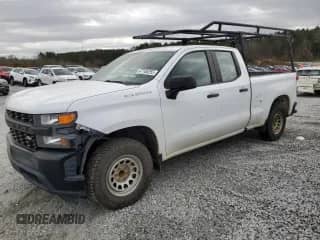 2019 Chevrolet Silverado 1500 Work Truck with VIN 1GCRWAEF4KZ191994, listed as a Copart auction lot 47165255 with 119,442 mi miles and Salvage title. Bid and sale history available at DreamBid. Image 1.