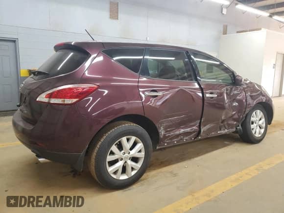 2014 Nissan Murano SV with VIN JN8AZ1MU0EW420136, listed as a Copart auction lot 66809695 with 137,953 mi miles and Salvage title. Bid and sale history available at DreamBid. Image 3.