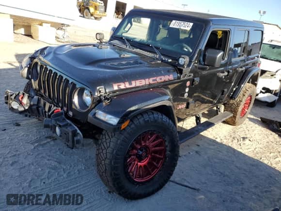 2023 Jeep Wrangler Rubicon z VIN 1C4HJXFN3PW618061, wystawiony jako Copart lot #81957524 z przebiegiem 25 880 mil mil oraz Szkoda całkowita • Salvage title. Historia ofert i sprzedaży dostępna na DreamBid. Obrazek 1.