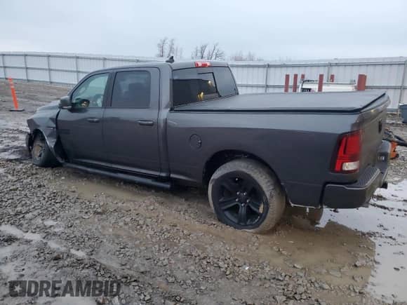 2018 Ram 1500 Sport with VIN 1C6RR7UT6JS163176, listed as a Copart auction lot 46830415 with 107,609 mi miles and Non repairable. Bid and sale history available at DreamBid. Image 2.