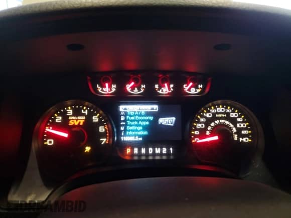 2013 Ford F-150 SVT Raptor with VIN 1FTFW1R69DFB90051, listed as a Copart auction lot 69291505 with 116,985 mi miles and Clean title. Bid and sale history available at DreamBid. Image 9.