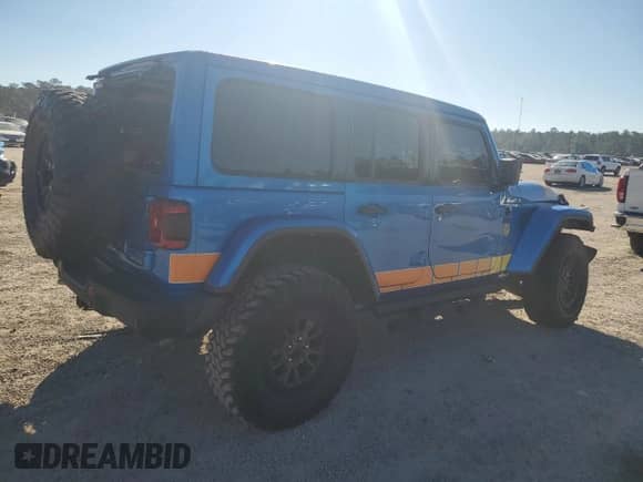 2022 Jeep Wrangler Unlimited Rubicon 392 with VIN 1C4JJXSJ2NW214895, listed as a Copart auction lot 81506854 with 21,471 mi miles and Salvage title. Bid and sale history available at DreamBid. Image 3.