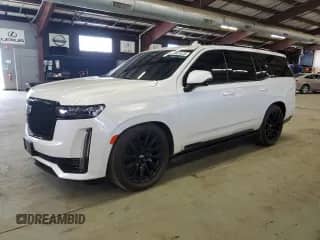 2021 Cadillac Escalade Sport with VIN 1GYS4FKL0MR329672, listed as a Copart auction lot 49421475 with 87,078 mi miles and Clean title. Bid and sale history available at DreamBid. Image 1.