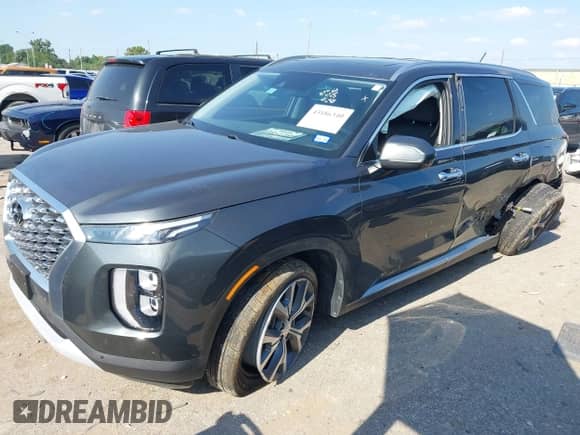2020 Hyundai Palisade SEL with VIN KM8R34HE8LU130333, listed as a IAAI auction lot 43186340 with 93,043 mi miles and . Bid and sale history available at DreamBid. Image 2.