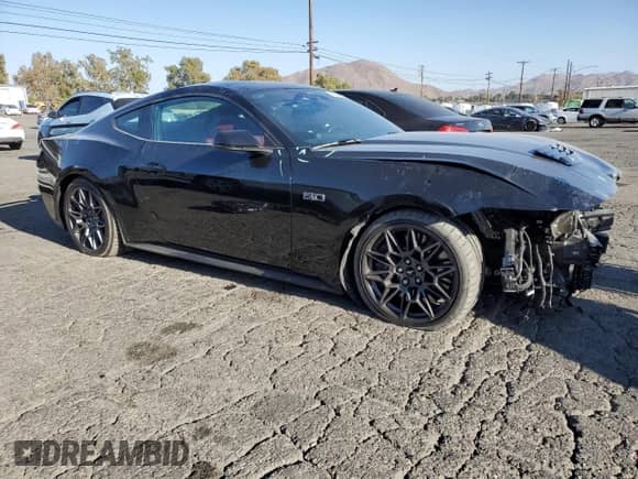 2024 Ford Mustang GT with VIN 1FA6P8CF0R5414938, listed as a Copart auction lot 72004345 with 21,408 mi miles and Salvage title. Bid and sale history available at DreamBid. Image 4.