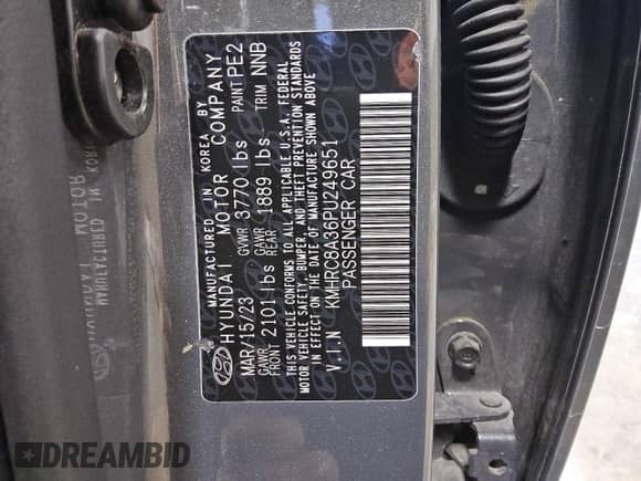 2023 Hyundai Venue SEL с VIN KMHRC8A36PU249651, выставлен на аукционе Copart как лот 76132964 с пробегом 37 492 миль миль и Чистый • Clean title. История ставок и продаж доступна на DreamBid. Изображение 12.