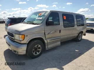 2002 Ford Econoline Cargo Recreational with VIN 1FDRE14L32HB48520, listed as a Copart auction lot 58264485 with 213,161 mi miles and Salvage title. Bid and sale history available at DreamBid. Image 1.