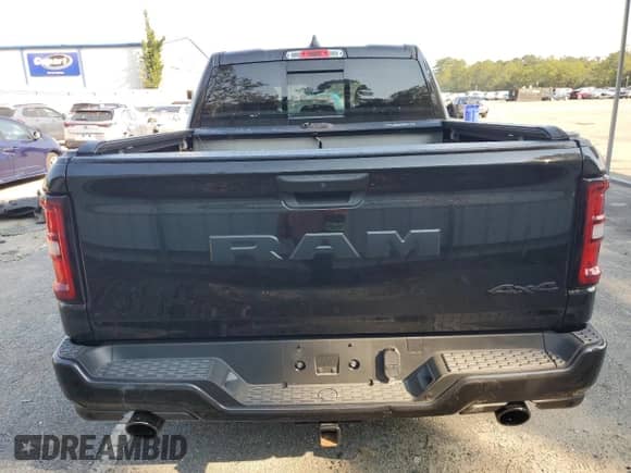 2025 Ram 1500 Warlock with VIN 1C6SRFGP4SN564672, listed as a Copart auction lot 81389065 with 12,633 mi miles and Salvage title. Bid and sale history available at DreamBid. Image 6.