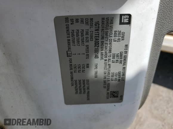 2013 GMC Sierra 1500 Work Truck с VIN 1GTN1TEA0DZ188140, выставлен на аукционе Copart как лот 90270435 с пробегом 155 094 миль миль и Списание • Salvage title. История ставок и продаж доступна на DreamBid. Изображение 12.