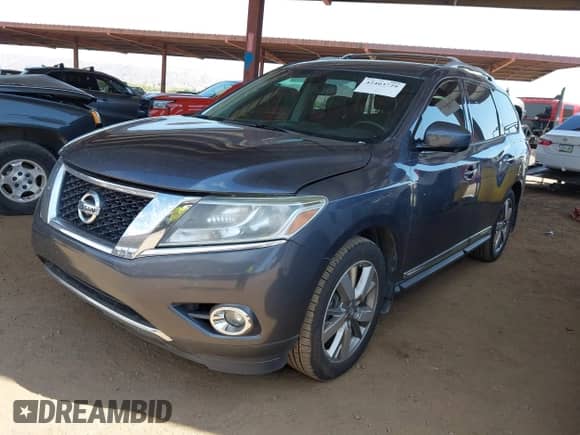 2014 Nissan Pathfinder S z VIN 5N1AR2MM1EC615158, wystawiony jako IAAI lot #42403729 z przebiegiem 126 680 mil mil oraz . Historia ofert i sprzedaży dostępna na DreamBid. Obrazek 2.