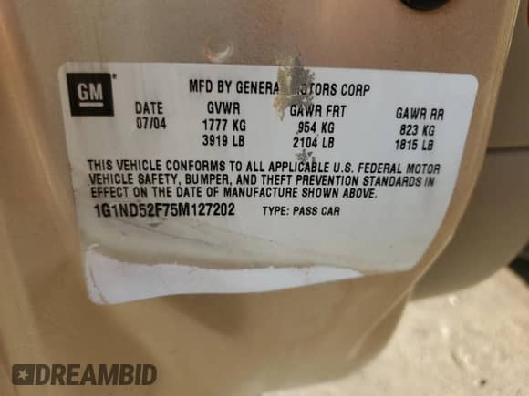 2003 Chevrolet Malibu с VIN 1G1ND52J73M733360, выставлен на аукционе Copart как лот 71376084 с пробегом 128 481 миль миль и Списание • Salvage title. История ставок и продаж доступна на DreamBid. Изображение 13.