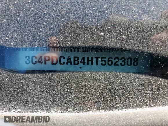 2017 Dodge Journey SE с VIN 3C4PDCAB4HT562308, выставлен на аукционе Copart как лот 80574215 с пробегом 41 683 миль миль и Списание • Salvage title. История ставок и продаж доступна на DreamBid. Изображение 13.