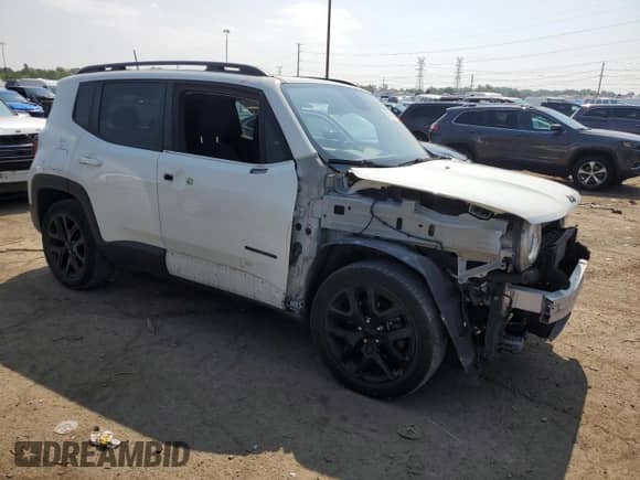 2018 Jeep Renegade Latitude with VIN ZACCJABBXJPH69227, listed as a Copart auction lot 68416925 with 95,962 mi miles and Salvage title. Bid and sale history available at DreamBid. Image 4.