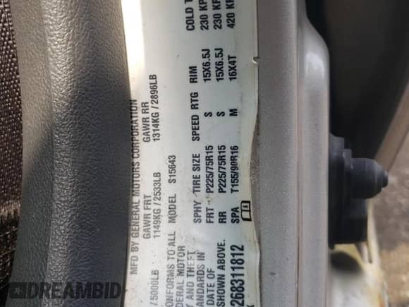 2006 Chevrolet Colorado 1LT с VIN 1GCCS138268311812, выставлен на аукционе Copart как лот 60072245 с пробегом 105 327 миль миль и Чистый • Clean title. История ставок и продаж доступна на DreamBid. Изображение 12.