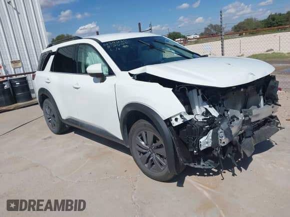 2025 Nissan Pathfinder SV с VIN 5N1DR3BA0SC205927, выставлен на аукционе IAAI как лот 43219897 с пробегом 22 128 миль миль и . История ставок и продаж доступна на DreamBid. Изображение 1.