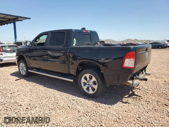 2021 Ram 1500 Big Horn with VIN 1C6RREFM7MN712008, listed as a Copart auction lot 52767385 with 122,906 mi miles and Salvage title. Bid and sale history available at DreamBid. Image 2.