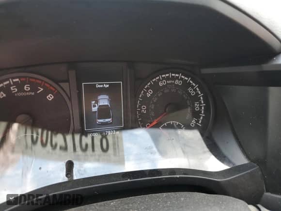 2023 Toyota Tacoma SR with VIN 3TYSX5EN5PT022609, listed as a Copart auction lot 81572905 with 7,923 mi miles and Salvage title. Bid and sale history available at DreamBid. Image 9.