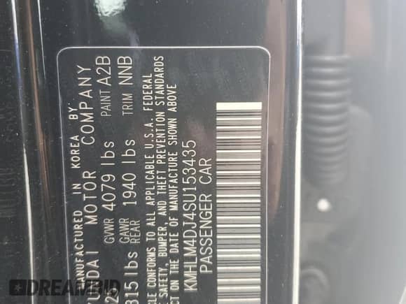 2025 Hyundai Elantra SEL Sport z VIN KMHLM4DJ4SU153435, wystawiony jako Copart lot #69757915 z przebiegiem 3 349 mil mil oraz Szkoda całkowita • Salvage title. Historia ofert i sprzedaży dostępna na DreamBid. Obrazek 13.