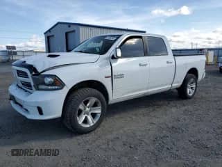 2016 Ram 1500 Sport with VIN 1C6RR7UT7GS214628, listed as a Copart auction lot 52406845 with 106,774 mi miles and Salvage title. Bid and sale history available at DreamBid. Image 1.