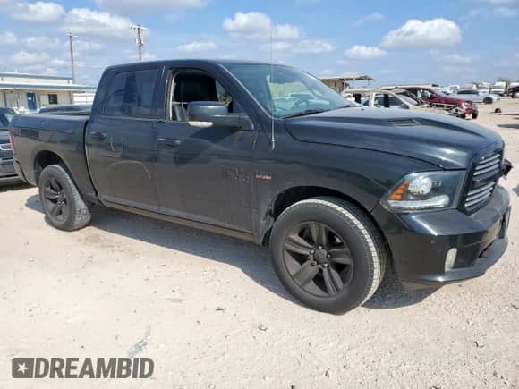 2017 Ram 1500 Night with VIN 1C6RR7MT9HS726828, listed as a Copart auction lot 80216585 with 146,701 mi miles and Salvage title. Bid and sale history available at DreamBid. Image 4.