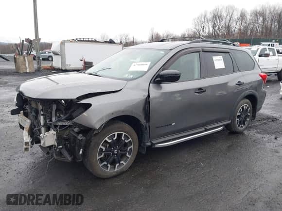2019 Nissan Pathfinder SV with VIN 5N1DR2MMXKC614924, listed as a IAAI auction lot 41968839 with 60,651 mi miles and . Bid and sale history available at DreamBid. Image 17.