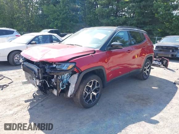 2025 Jeep Compass Limited z VIN 3C4NJDCN9ST516770, wystawiony jako IAAI lot #42918211 z przebiegiem 4 787 mil mil oraz . Historia ofert i sprzedaży dostępna na DreamBid. Obrazek 2.