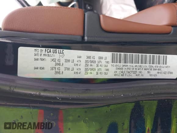 2017 Jeep Grand Cherokee Summit с VIN 1C4RJFJT0HC773237, выставлен на аукционе IAAI как лот 42253869 с пробегом 101 066 миль миль и . История ставок и продаж доступна на DreamBid. Изображение 9.