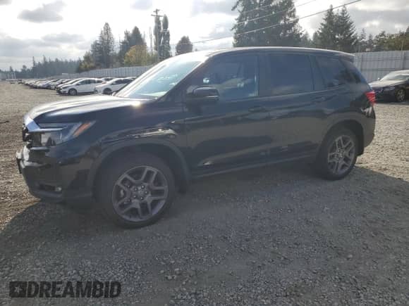 2023 Honda Passport EX-L with VIN 5FNYF8H53PB026202, listed as a Copart auction lot 82571405 with 45,325 mi miles and Salvage title. Bid and sale history available at DreamBid. Image 1.
