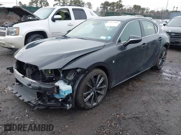 2023 Lexus IS 350 F Sport with VIN JTHGZ1E24P5031476, listed as a IAAI auction lot 41474484 with 11,726 mi miles and . Bid and sale history available at DreamBid. Image 17.