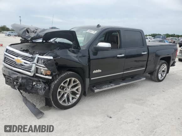 2014 Chevrolet Silverado 1500 High Country with VIN 3GCUKTEJ5EG319671, listed as a Copart auction lot 50453775 with Not provided miles and Salvage title. Bid and sale history available at DreamBid. Image 1.